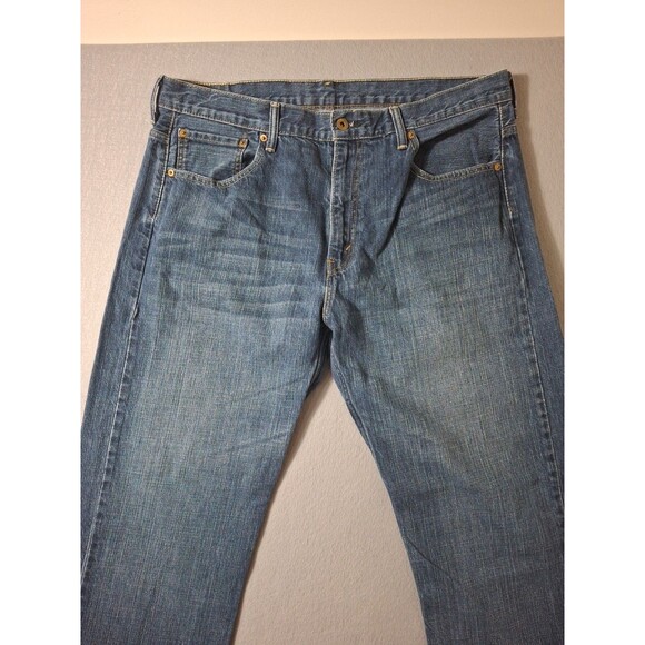 Levis 559 Jeans Mens 36x34 Denim Pants Washed Out Wide Leg Straight Loose Work - Picture 2 of 13